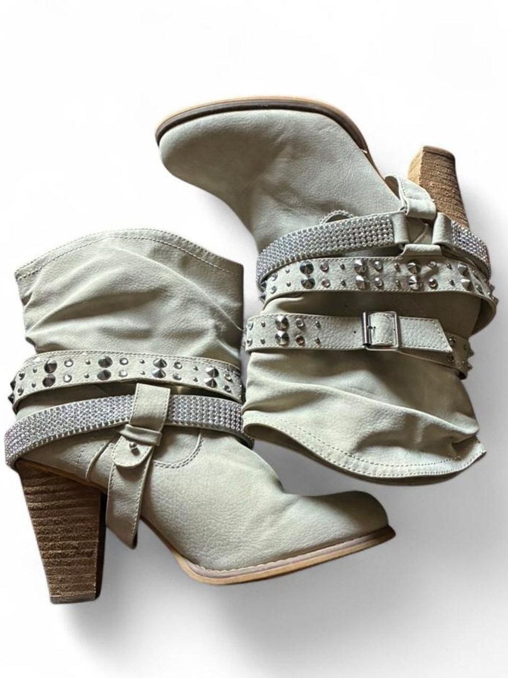 Not rated harness studded ankle boot with low heel silver studs buckle 9 - Picture 3 of 4